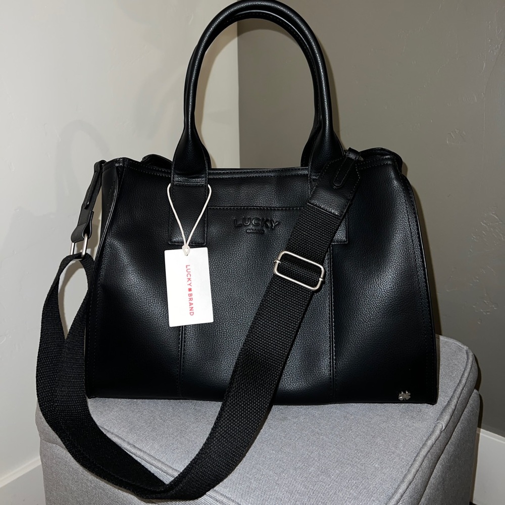 Lucky Brand Black Leather Tote Bag